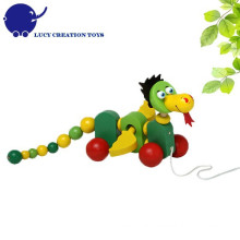 Toddler Toy Wooden Dragon Pulling Walk-Along Toy